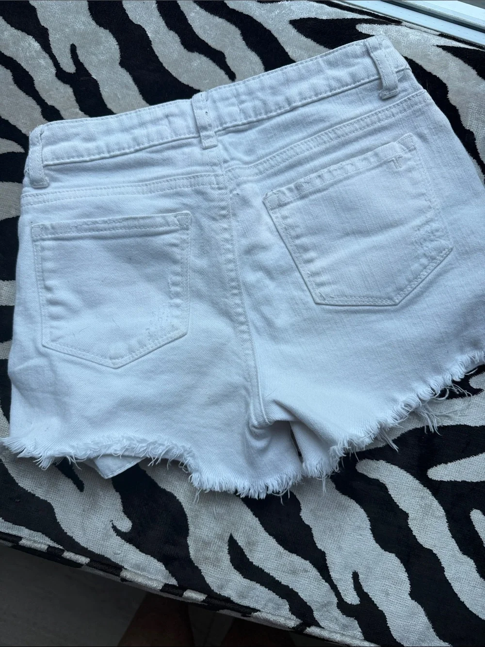 Tractr White Distressed Denim Cutoff Shorts
